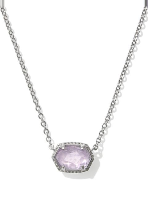 KENDRA SCOTT Daphne Silver Frame Short Pendant Necklace