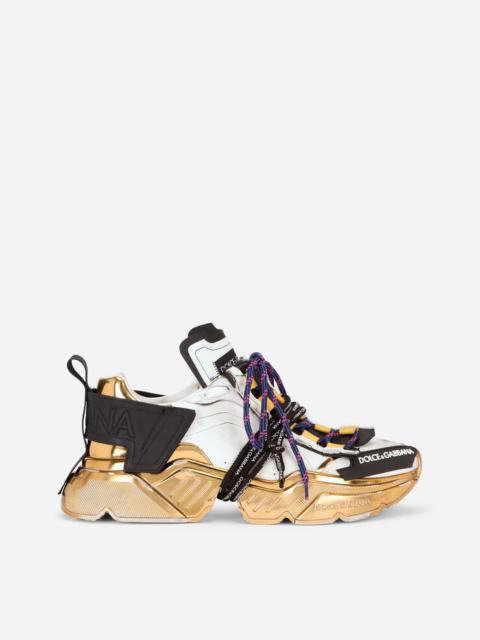 Dolce & Gabbana Calfskin nappa Daymaster sneakers with laminated sole and double laces