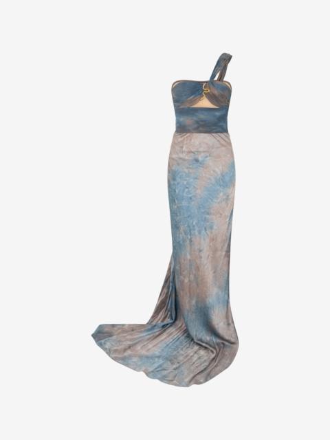 Roberto Cavalli Long Tie-Dye Effect Dress With Jewel Detail