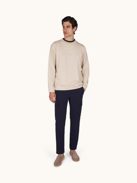 Paul & Shark X‑SOFT SWEATSHIRT IN ACTIVE FLEECE COTTON WITH LOGO EMBROIDERY