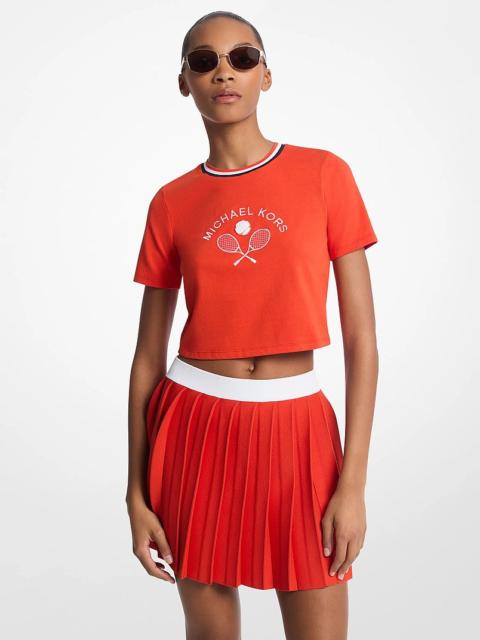 MICHAEL KORS Embellished Cotton Baby Tee