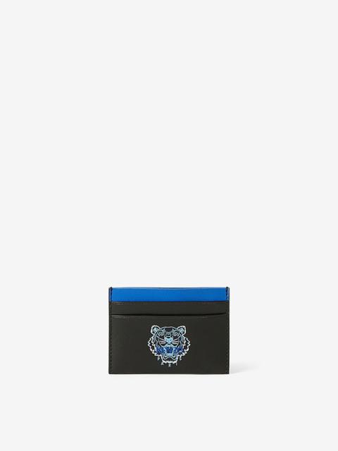 KENZO Leather Ekusson Tiger card holder