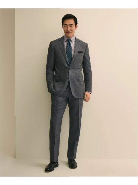 Brooks Brothers Traditional Fit Wool Overcheck 1818 Suit