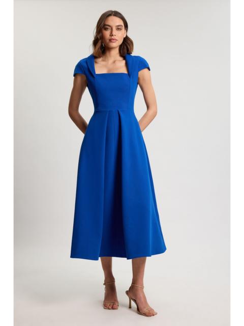 KAREN MILLEN Square Neck Tailored Full Skirted Maxi Dress