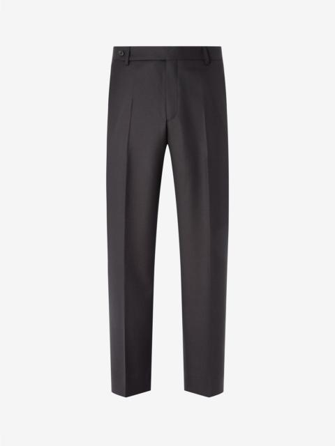 CORNELIANI Dark brown pure wool trousers