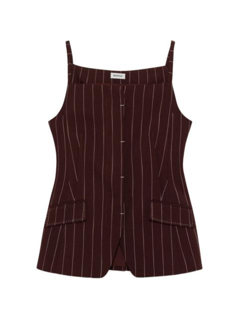 SIMKHAI striped-pattern top