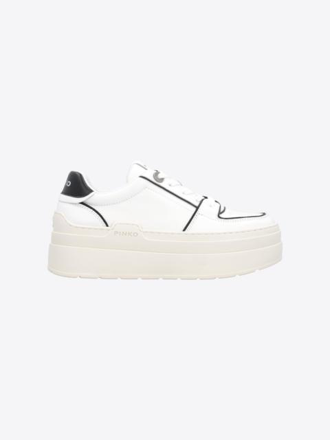 PINKO TWO-TONE PLATFORM SNEAKERS