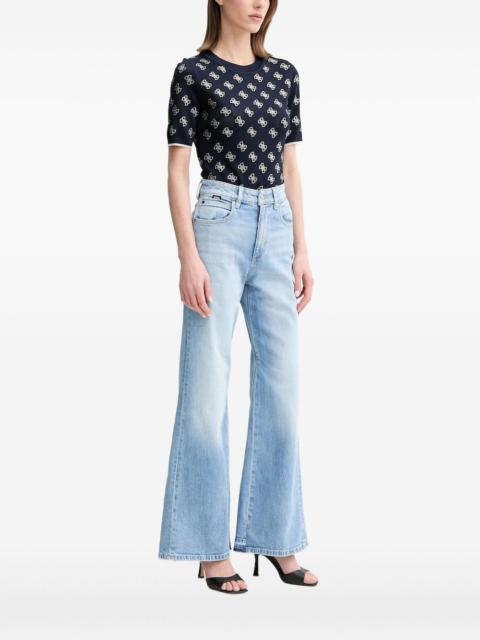 GUESS USA logo-print short-sleeve top