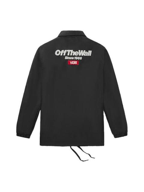 Vans Vans Back Alphabet Logo Printing Jacket Couple Style Black VN0A489UBLK