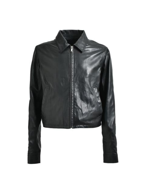 【RICK OWENS】Gary レザー ジャケット Rick Owens Gary Asymmetric Stretch Leather-Blend Biker