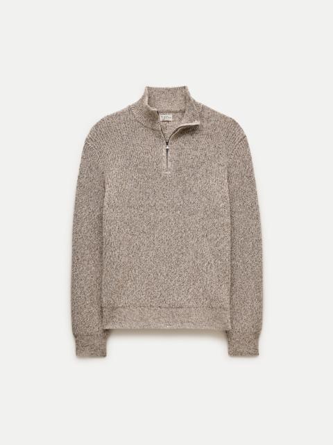 J.CREW Quarter-zip sweater in marled cotton