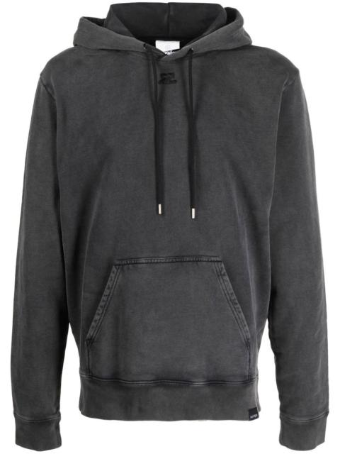 courrèges embroidered-logo detail hoodie