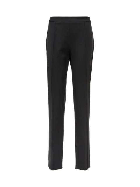 Mirel mid-rise slim wool-blend pants