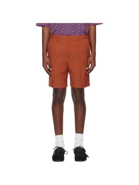 Dries Van Noten Orange Wool Shorts