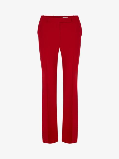Narrow Bootcut Trousers in Welsh Red