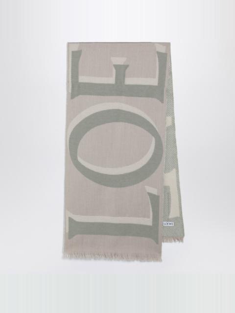 Loewe Beige wool and cashmere scarf