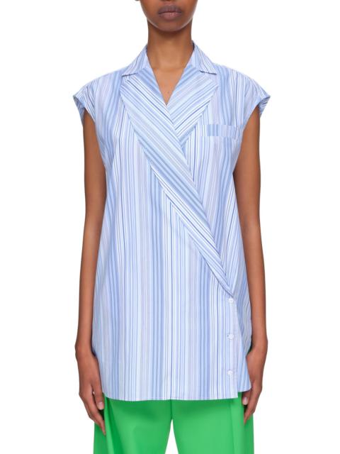 NINA RICCI Sleeveless Criss-Cross Blouse