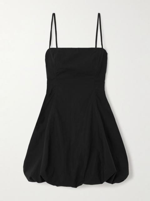 FAITHFULL Lera cotton-poplin mini dress Black