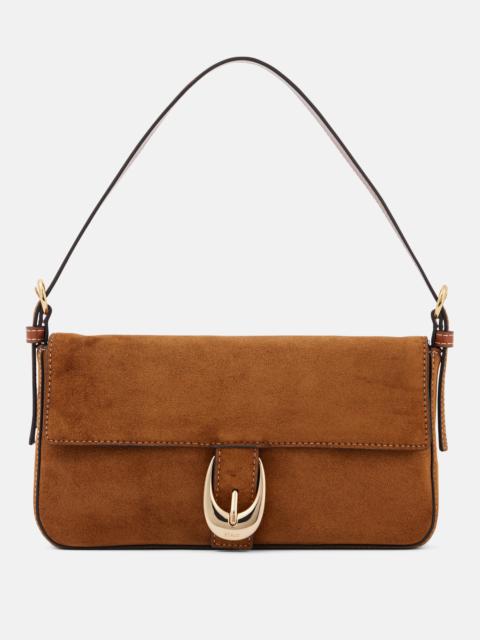 Harlow suede shoulder bag