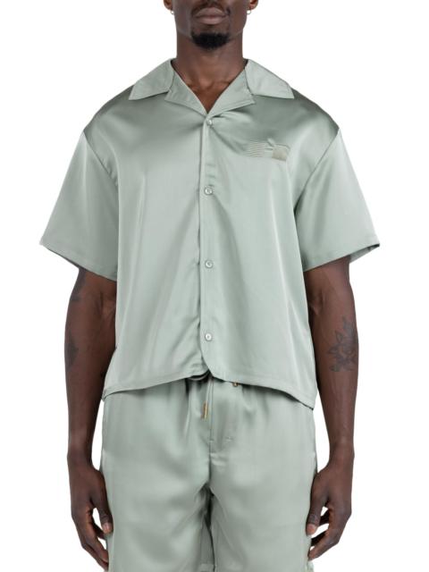 HONOR THE GIFT Men's Logo Satin Camp Shirt - Sage