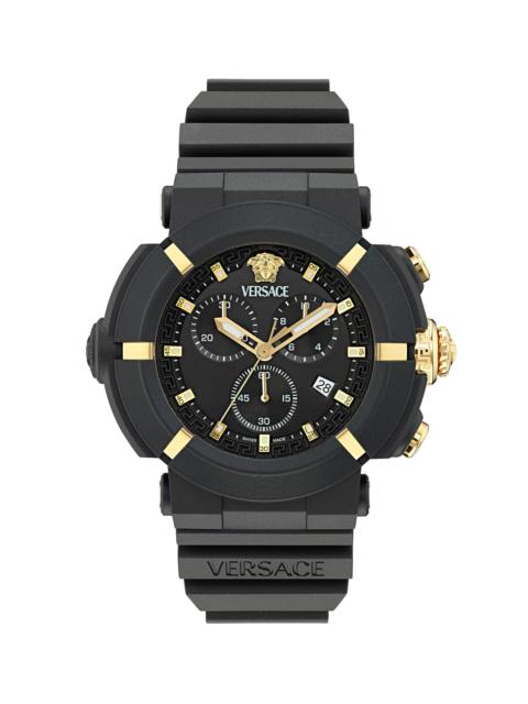 VERSACE Unisex Real Active Chrono Ceramic Bracelet Watch/45MM - Black