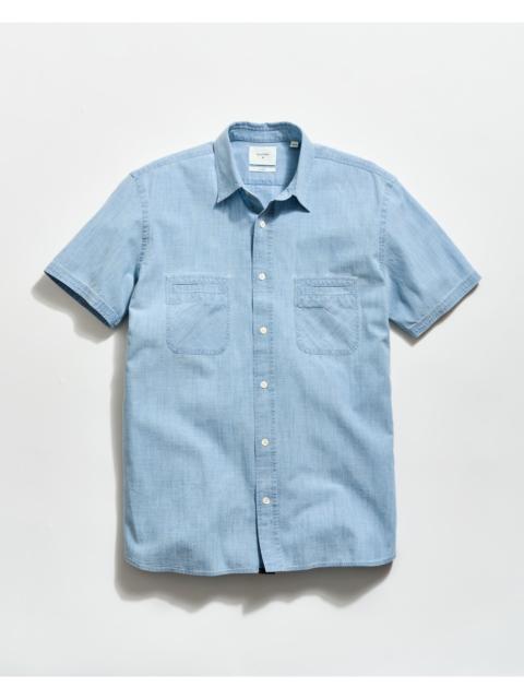 Billy Reid Short Sleeve Chambray Donelson Shirt