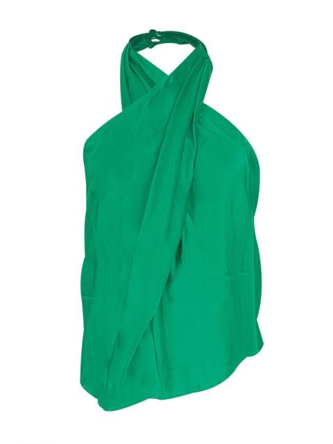 THE SEI Cross Wrap Halter Top