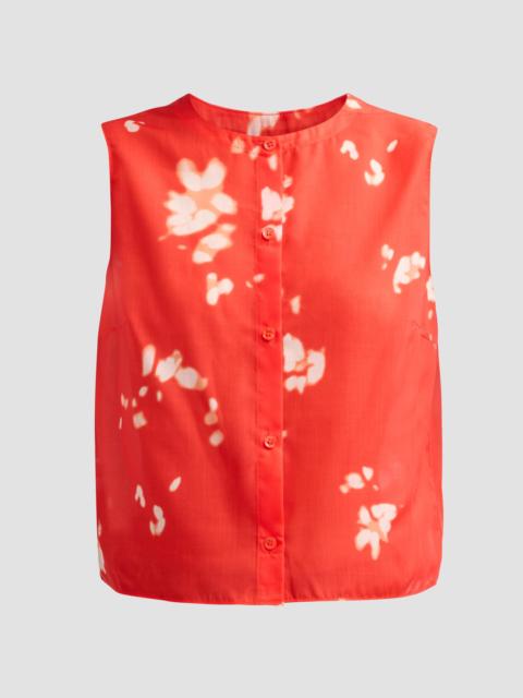 Theory Women's Shadow Floral Sleeveless Shirt - Poppy Multi