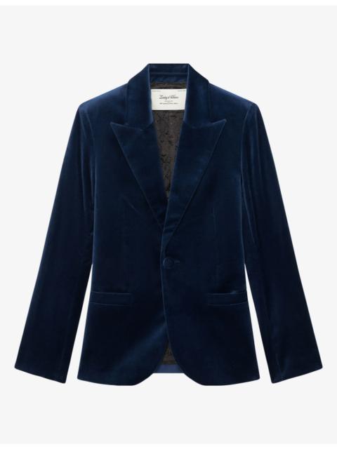 Zadig & Voltaire Vavy Single-Breasted Velvet Blazer