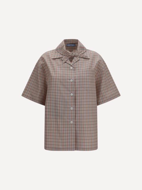 Prada Short-sleeved Check Shirt