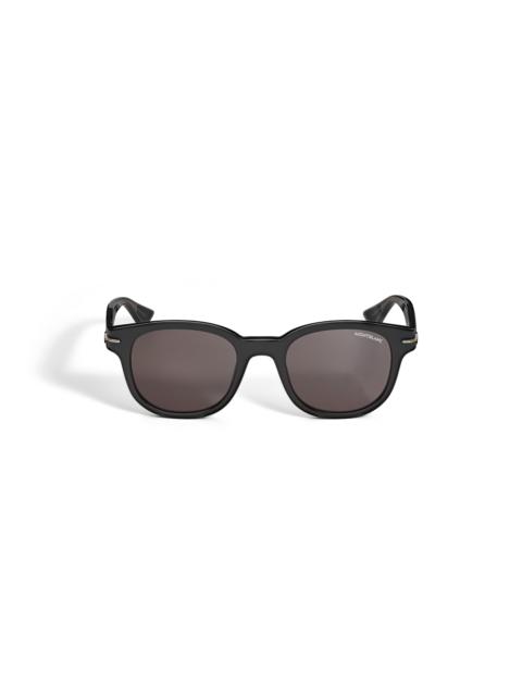Montblanc ROUND SUNGLASSES WITH ACETATE BLACK FRAME