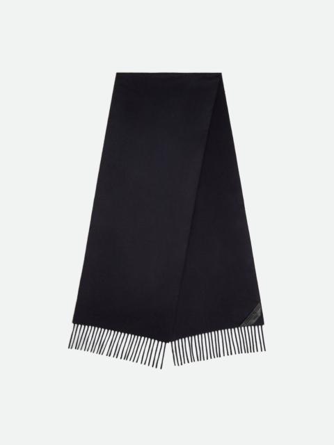 Cashmere Scarf With Bottega Leather Patch