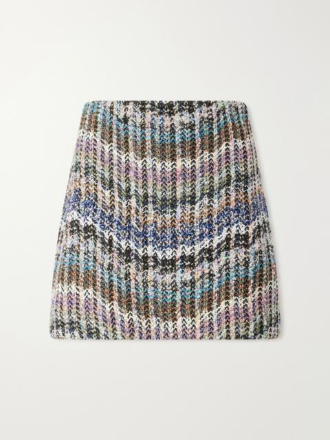 Missoni Striped metallic crochet-knit mini skirt Multi