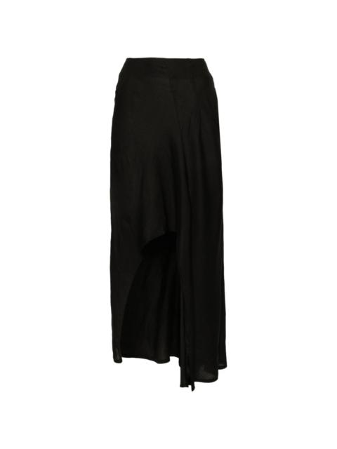 pleat-detail asymmetric skirt