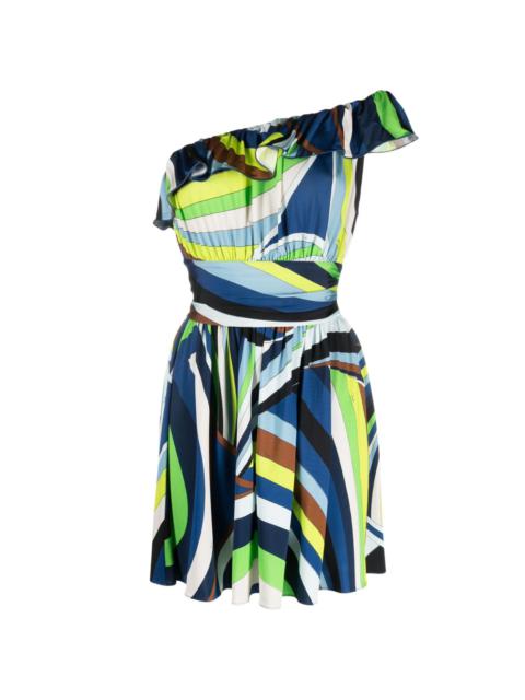 PUCCI Iride-print one-shoulder minidress