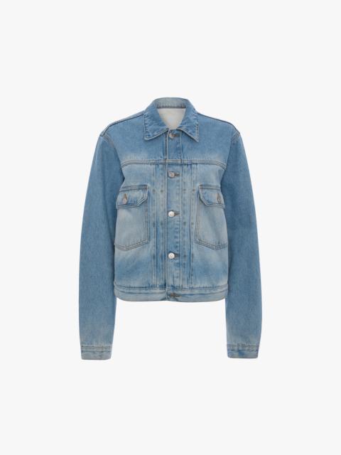 Victoria Beckham Denim Trucker Jacket In Heritage Blue