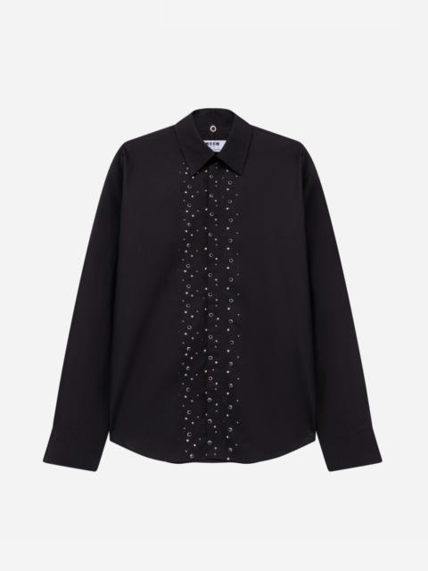 MSGM Poplin shirt with metal details