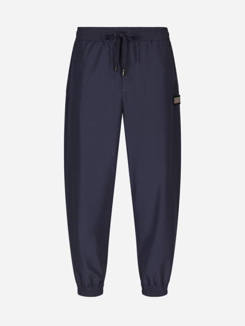 Dolce & Gabbana Nylon jogging pants with branded tag