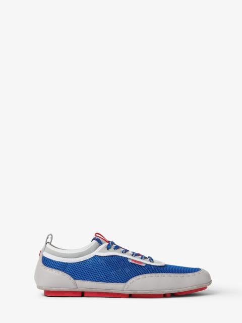 FENDI Fendi Fit sneakers Neon blue mesh and gray leather low-tops