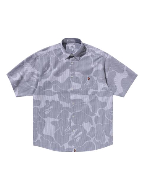 BAPE Stripe Camo Relaxed Fit Short-Sleeve Shirt 'Grey'