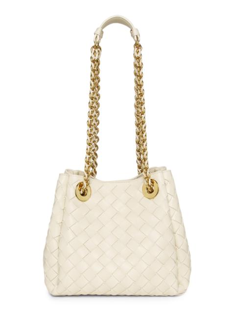 Bottega Veneta Women's Small Parachute Intrecciato Leather Shoulder Bag - Sea Salt