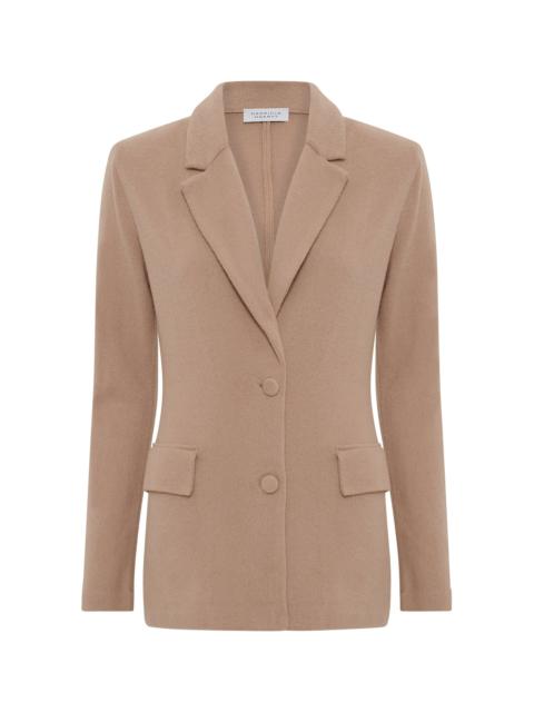 GABRIELA HEARST Zander Knit Jacket in Camel Brushed Cashmere