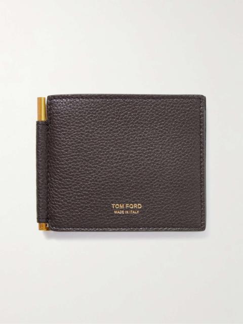 Full-Grain Leather Billfold Wallet with Money Clip