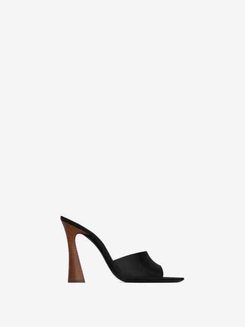 SAINT LAURENT suite mules in smooth leather