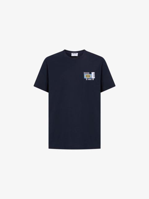 Moschino EMBROIDERED COTTON JERSEY T-SHIRT