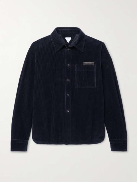 Bottega Veneta Leather-Trimmed Cotton-Corduroy Overshirt