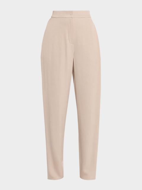 EMPORIO ARMANI Tapered Washed Twill Trousers