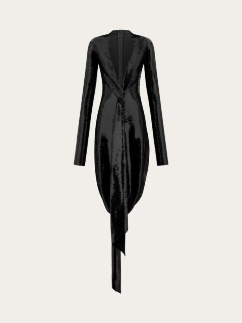 FERRAGAMO Sequin dress with knot detail