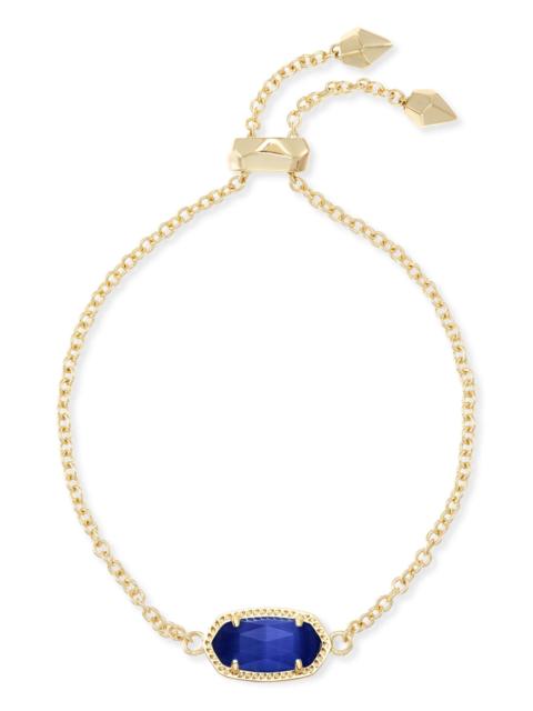 KENDRA SCOTT Elaina Gold Adjustable Chain Bracelet in Cobalt Cat’s Eye