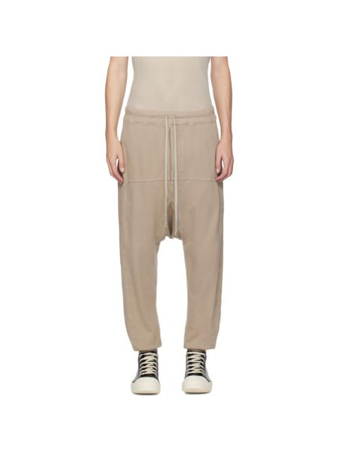 Rick Owens DRKSHDW Taupe Concordians Drawstring Sweatpants